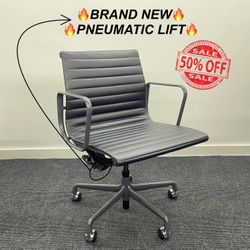 🔥100% AUTHENTIC🔥BRAND NEW HERMAN MILLER EAMES ALUMINUM GROUP MANAGEMENT CHAIR! PNEUMATIC LIFT! MANY AVAILABLE! 🔥BLACK LEATHER🔥
