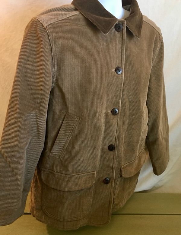 Ll Bean Women S Corduroy Flannel Lined Barn Coat For Sale In