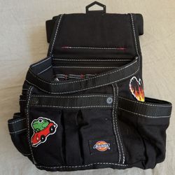 NEW*👉🏻RARE Dickies 8 Pocket Tool Belt Pouch 57054 Reinforced Adjustable Patched Girls Black (Silver Lake)