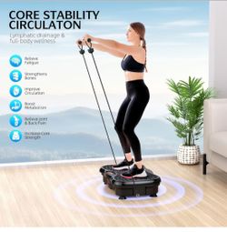 Vibration Plate Exercise Machine, Lymphatic Drainage Machine for Weight Loss, Lymphatic Drainage & Muscle Recovery, Multiple Speeds with Bluetooth & R