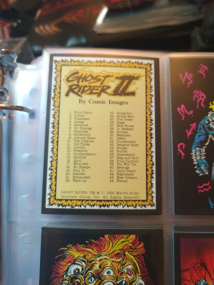 Marvel 1992 Ghost Rider Trading Cards Complete Set