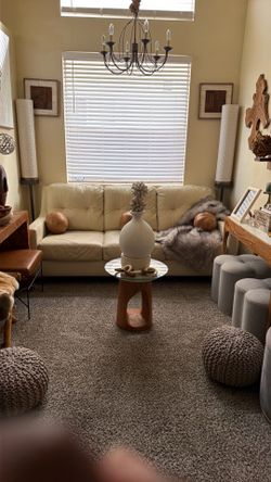 Faux white couch