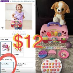$12 Vetch Educational  Puppy 🐶 toy set sing,talk lights up batteries including like new condition