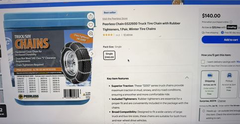 Peerless Truck Tire Chains 0322930