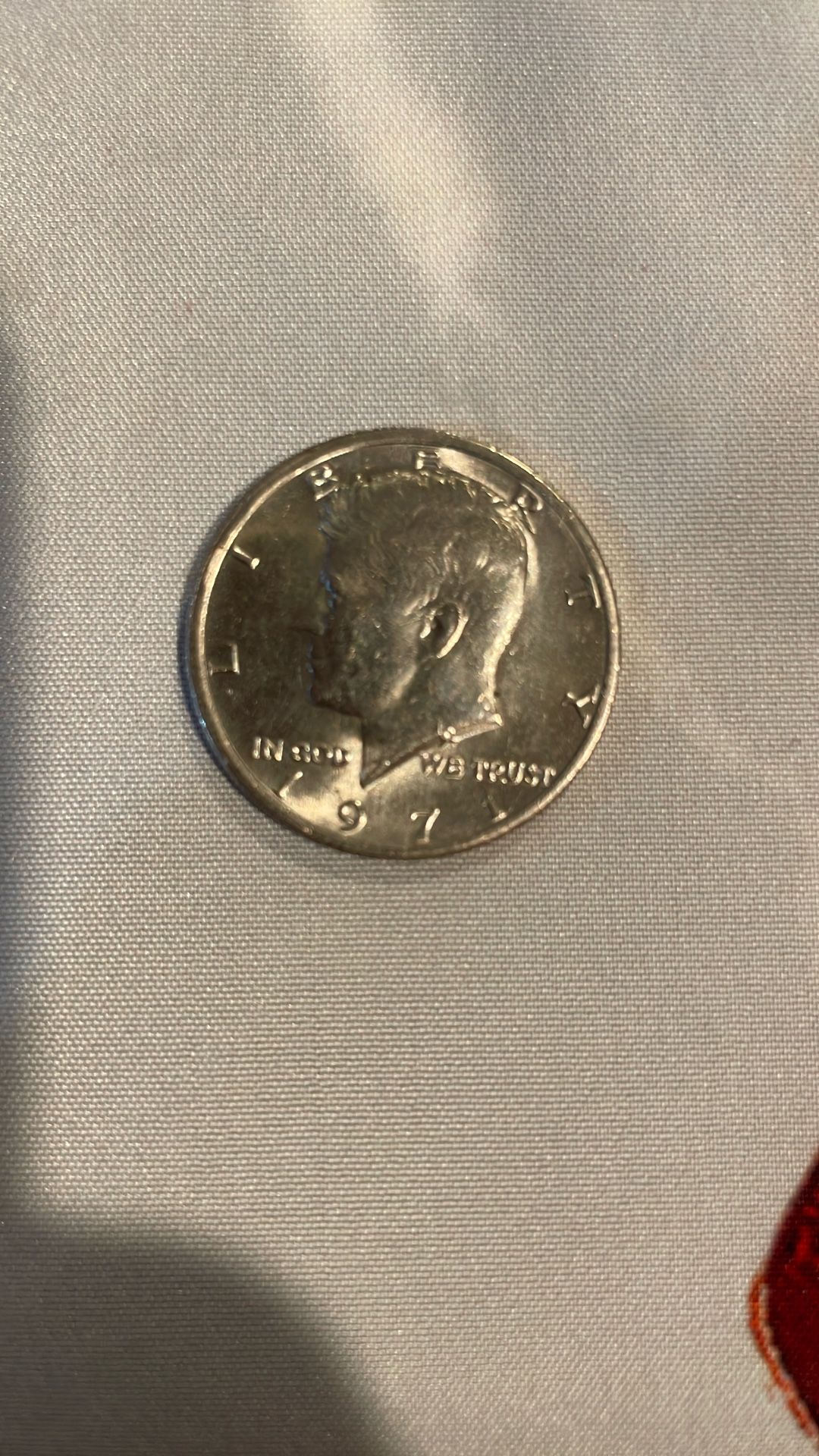 1971 No Mint Mark Doubling On Back Letters