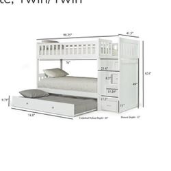 Double Bunk Bed Top And Bottom No Trundle