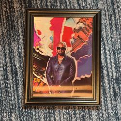 Kanye West Holographic Framed Picture