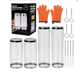 Rolling Grill Basket