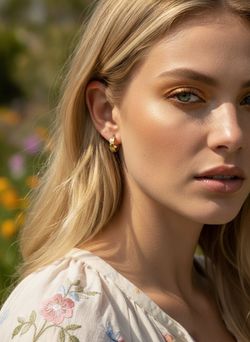NIB House of Harlow 1960 Brass Free Greek Key Cuff Hoops. Gold Tone