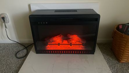 Electric heater fire place