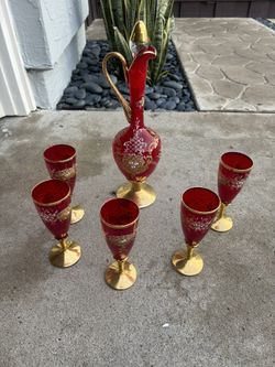 Made In Italy Wine Decanter And Glasses