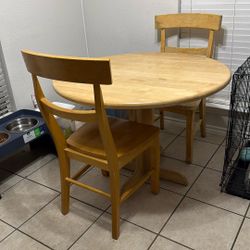Natural Hardwood Kitchen Table For Sale