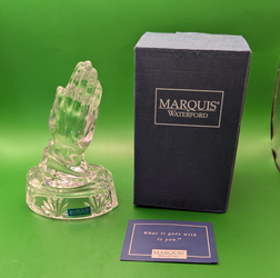 Marquis by Waterford Crystal Moment of Prayer Praying Hands Sculpture Box German