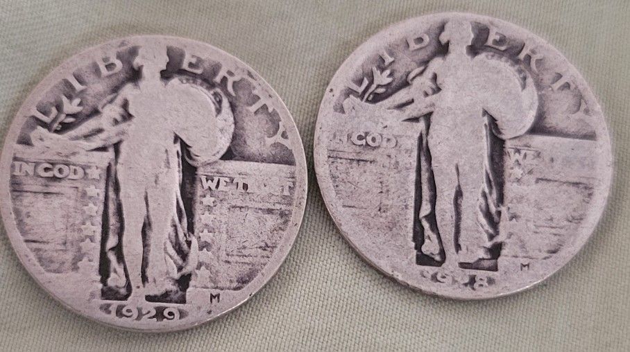 1(contact info removed) Silver Standing Liberty Quarters Coins