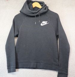 Nike Funnel Neck Pullover Hoodie Women XS 828601-010 Cowl