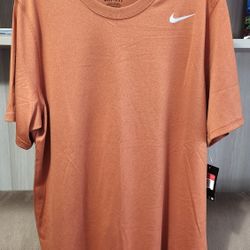 New Nike Men's Dri-fit Shirt, Rust L