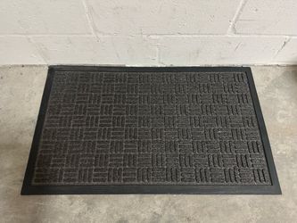 Kempf 18” x 30” Black Water Retainer Door Mat – Rubber Backing