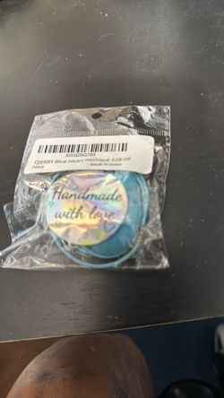 Radiant Blue Heart Necklace – Handmade with Love