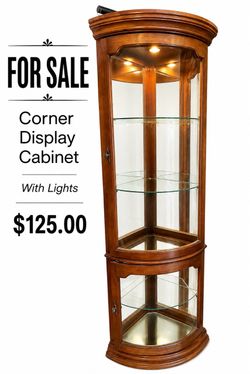 Corner display cabinet