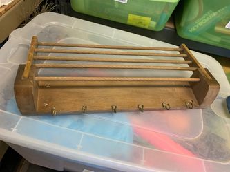 Wood tie and belt wall mount rack