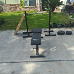 Fly Bird Inclined bench Includes Bars And 4 Weight Plates