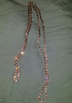 CZ and Silver chain necklace