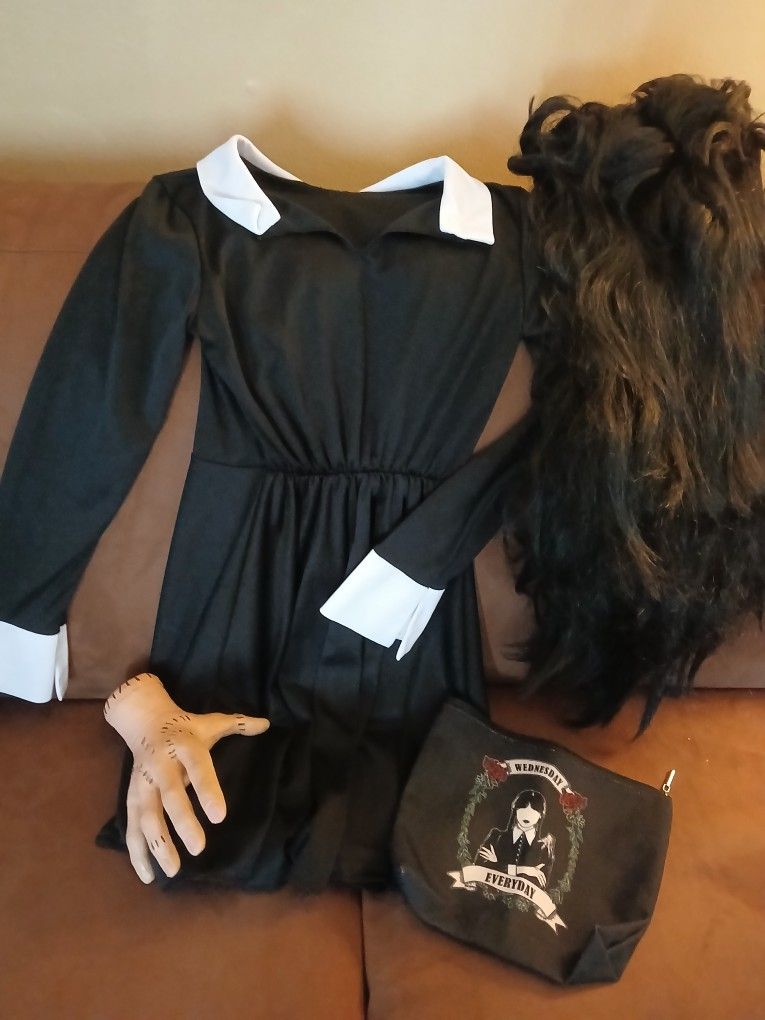 Addams Family Wednesday Halloween Costume Girl Size 7/8