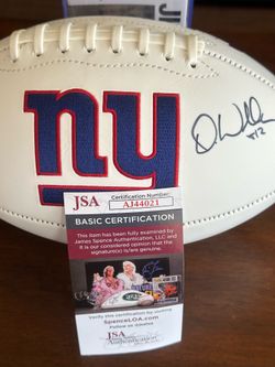 Darren Waller New York Giants Autographed Football JSA Authenticated