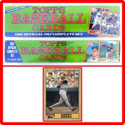 1987 Topps Baseball Factory Set Barry Bonds