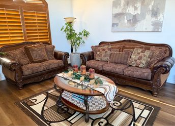 Traditional Sofa , Loveseat  and table set