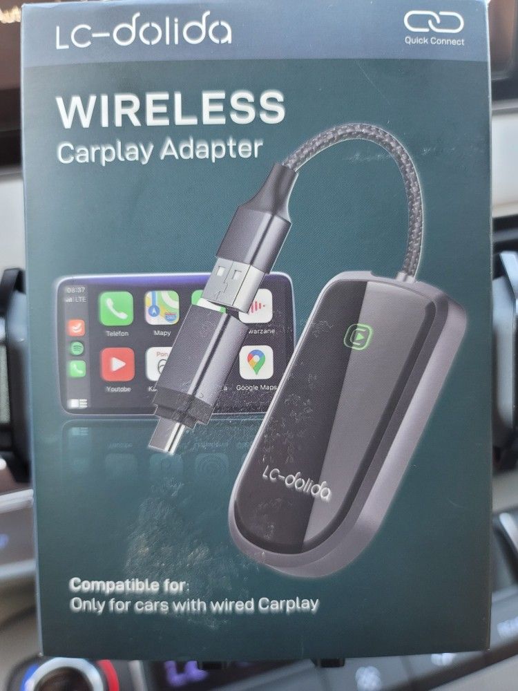 Wireless CarPlay Adapter for Apple iPhone iOS 10+, Convert Wired to Wireless Adapter CarPlay, Plug and Play Car Play Wireless Adapter
