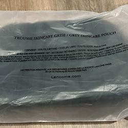 Lancôme Grey Skincare Pouch Full Size New