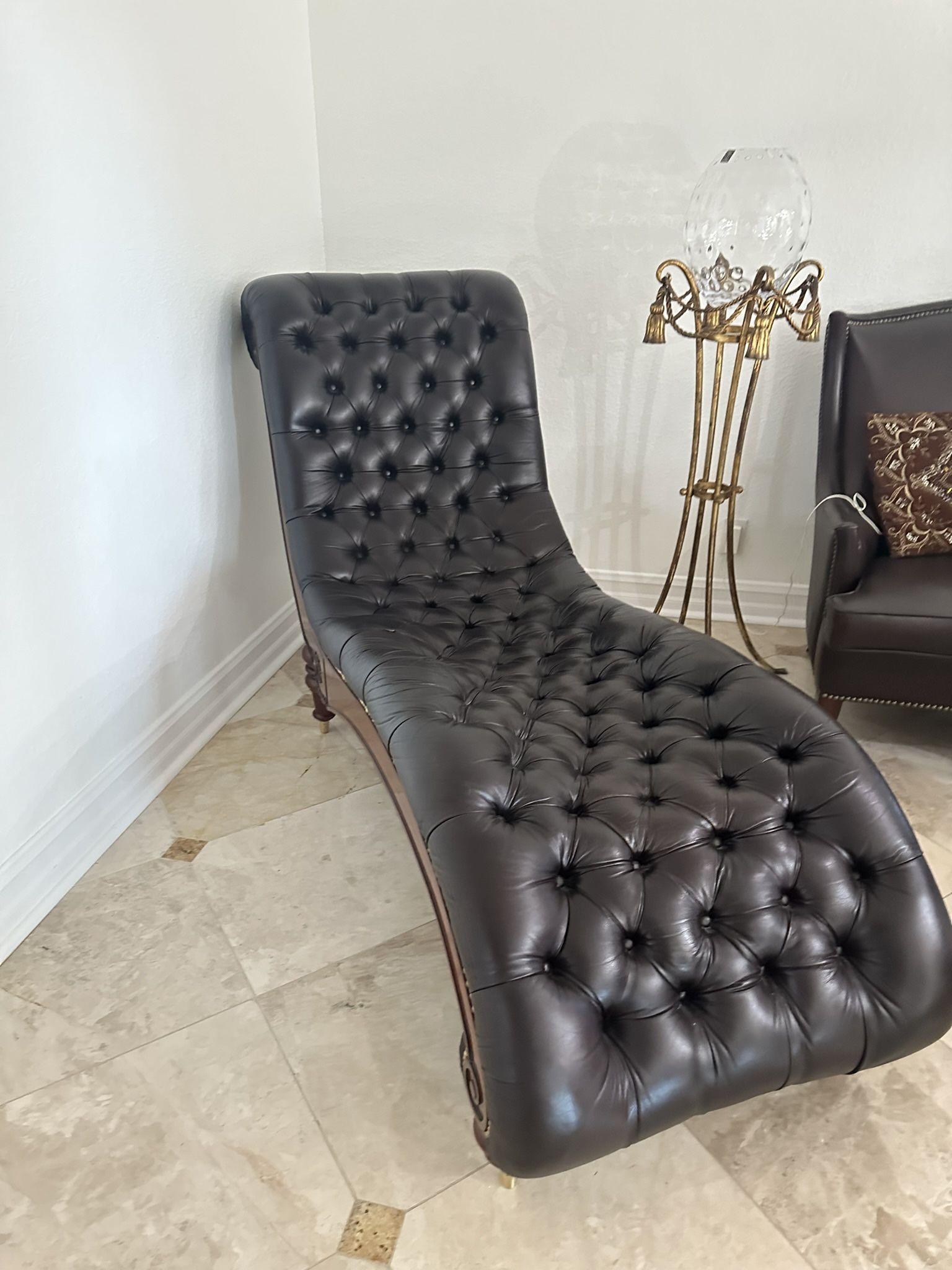 Cool Leather Sofa Lounger $427.00 Like New!