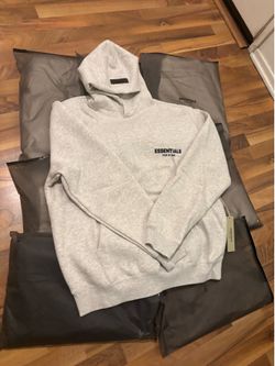 LIGHT OAT ESSENTIALS HOODIE LARGE BRAND NEW