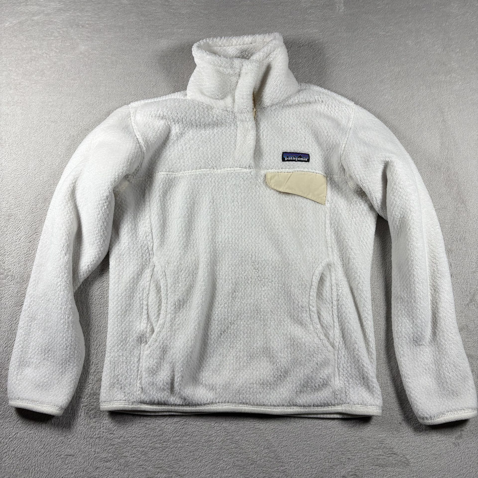 Patagonia Lightweight Synchilla Snap-T Fleece Pullover Womens Small White #556