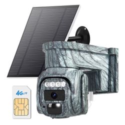 4G LTE Cellular Solar Powered Security Camera Wireless Outdoor