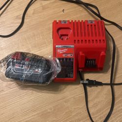 Milwaukee M18 Battery And Dual Charger M18/M12