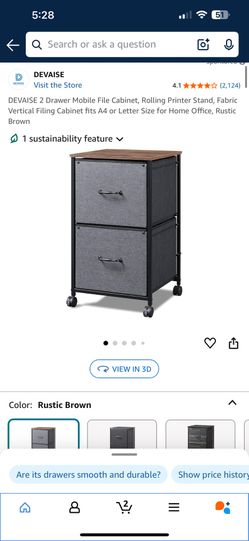 2 Drawer Rolling Cabinet 