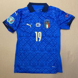 2020 Euro Cup Final Bonucci #19 Italia Soccer Jersey Size Medium