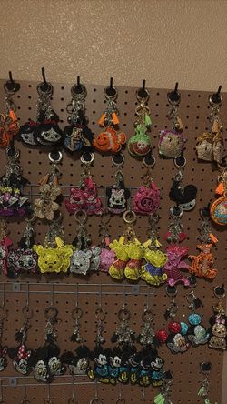 Disney puffy rhinestone keychains NEW