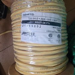Genesis Access Control 2196 4C 18AWG 12C 22AWG Riser Cable Yellow 600'