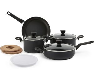 NEW Amazon Basics 10Pc Hard Anodized Non-stick