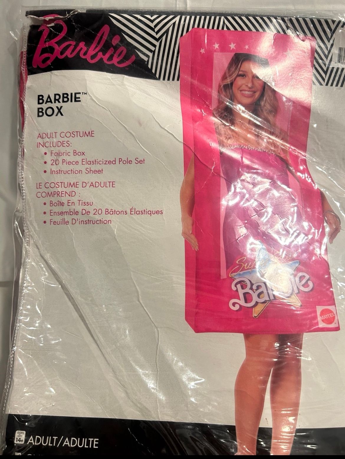 Barbie Box - Halloween Cosplay Costume - New Adult One Size NEW