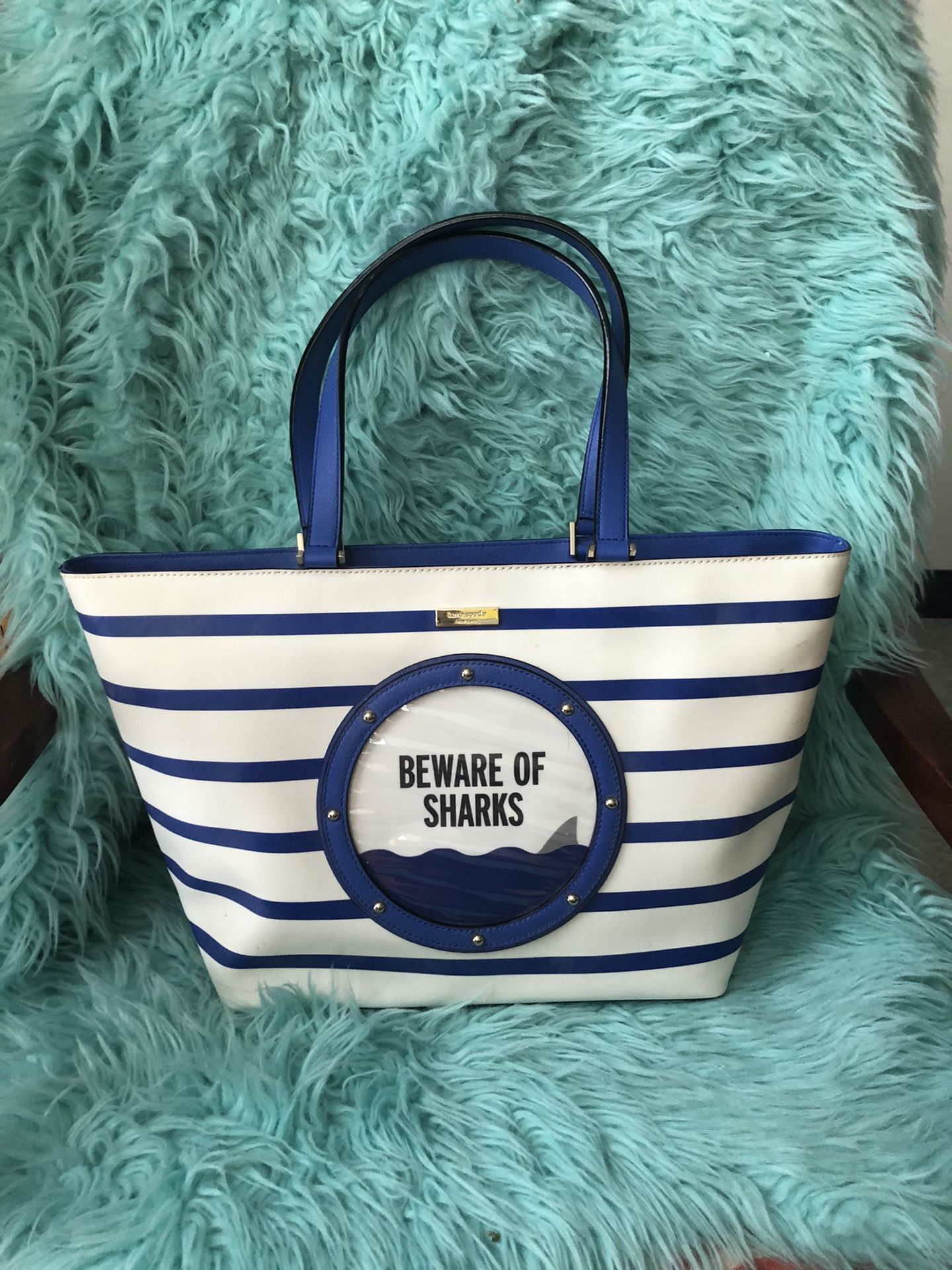 Kate Spade ♠️ “Beware of Sharks” Large Tote/Purse