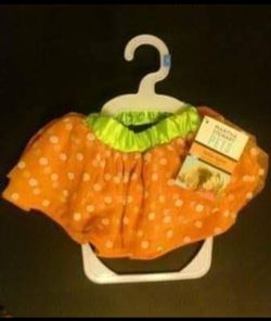 NEW dog Halloween costume orange tutu small $5 FIRM