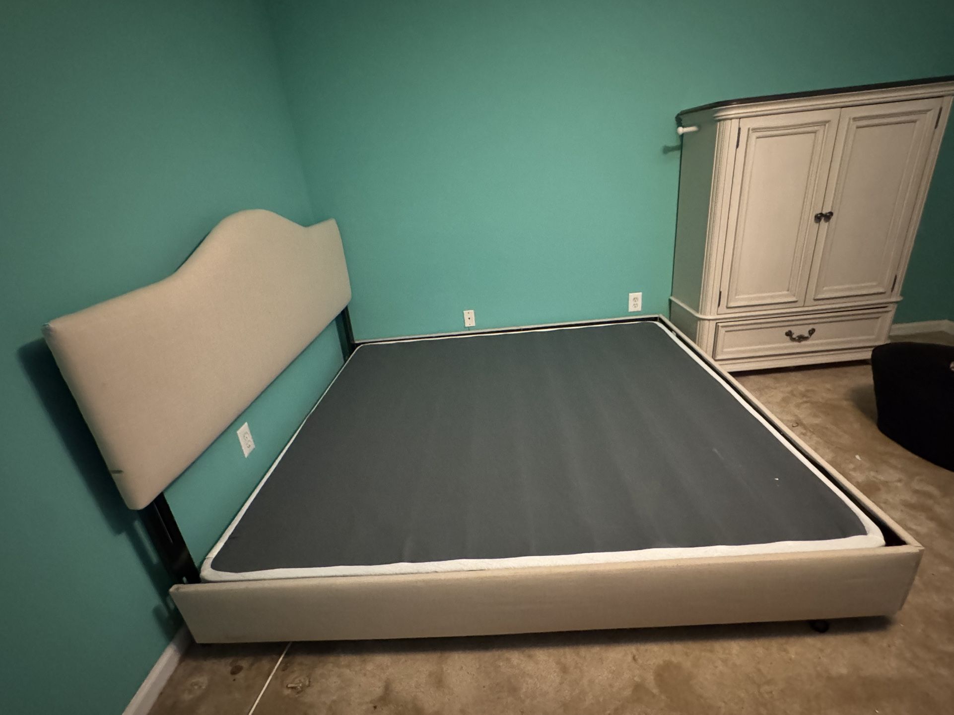 King Size Bedframe And Box Spring