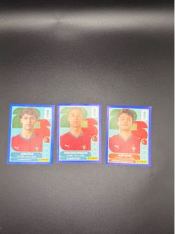 Panini World Cup stickers 3x Blue Portugal Ronaldo
