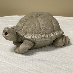 SMALL, HEAVY (approximately 20 lbs.), SOLID CEMENT GARDEN TURTLE - price as posted is firm.