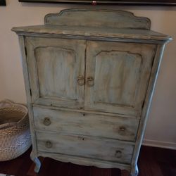 Refinished Antique Armoire 2 Drawer