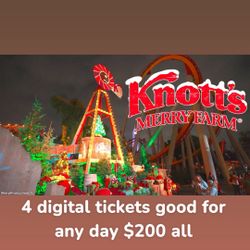 4 Knott’s Merry Farm Tickets 